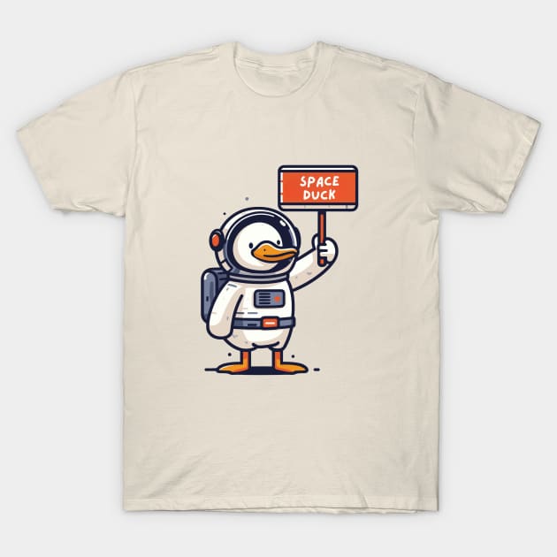 Space Duck T-Shirt by Minisim